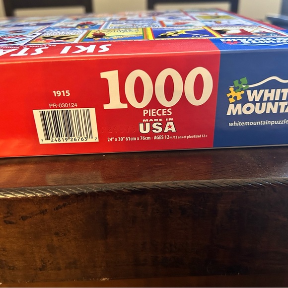 1,000 piece puzzle Ski Stamps - Picture 4 of 4